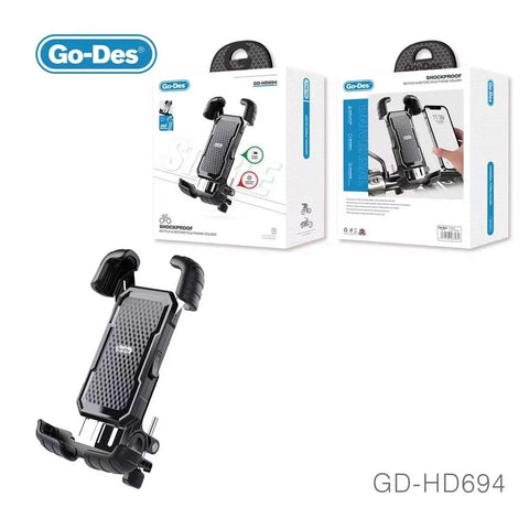 Go-Des Motorcycle and Bicycle Phone Holder with Shockproof Corner Guard GD-HD694 Go-Des Motorcycle and Bicycle Phone Holder with Shockproof Corner Guard GD-HD694